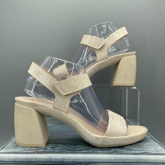 Naturalizer Women’s Genn-rise Ankle Strap Sandals Pale Ivory Size 9.5M - Picture 1 of 10